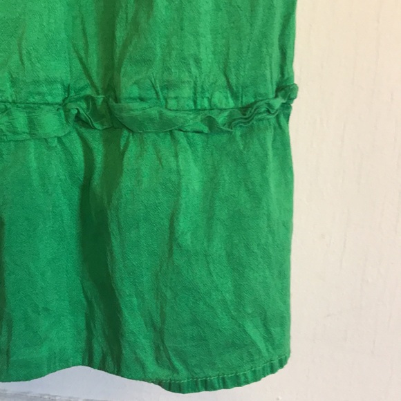 Calypso- Christiane Celle size M raw silk vibrant green twist dress w pockets. - Picture 5 of 11